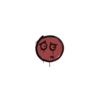 Sealed Graffiti | Worry (Blood Red) CS2 skin