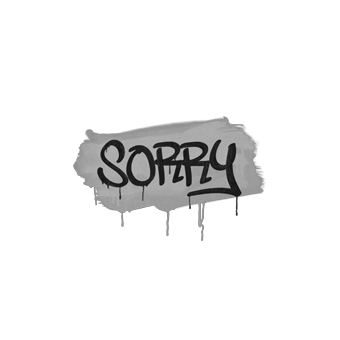 Sealed Graffiti | Sorry (Shark White) CS2 skin