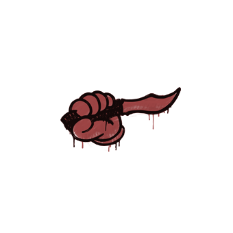 Sealed Graffiti | Backstab (Blood Red) CS2 skin