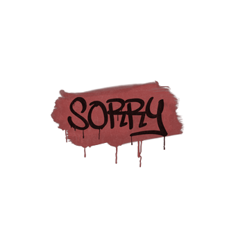 Sealed Graffiti | Sorry (Blood Red) CS2 skin