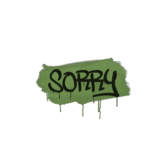 Sealed Graffiti | Sorry (Battle Green) CS2 skin