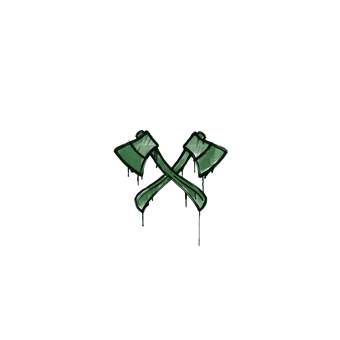 Sealed Graffiti | X-Axes (Jungle Green) CS2 skin