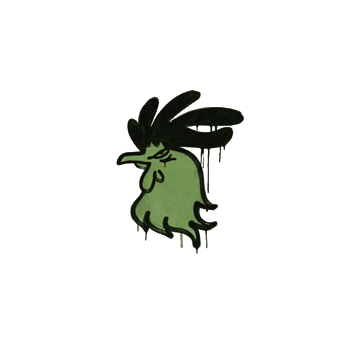 Sealed Graffiti | Cocky (Battle Green) CS2 skin