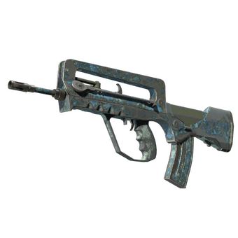FAMAS | Cyanospatter (Battle-Scarred) CS2 skin