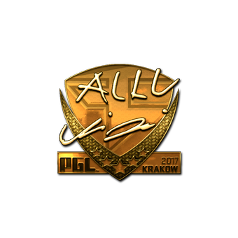 Sticker | allu (Gold) | Krakow 2017 CS2 skin