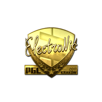 Sticker | electronic (Gold) | Krakow 2017 CS2 skin