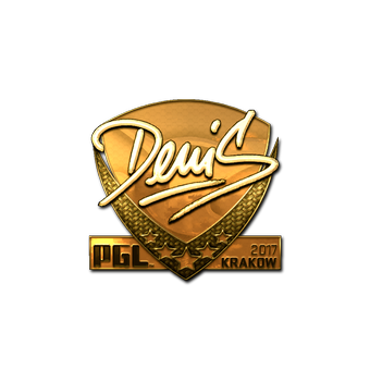 Sticker | denis (Gold) | Krakow 2017 CS2 skin
