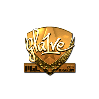 Sticker | gla1ve (Gold) | Krakow 2017 CS2 skin