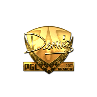 Sticker | dennis (Gold) | Krakow 2017 CS2 skin