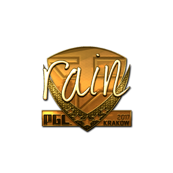 Sticker | rain (Gold) | Krakow 2017 CS2 skin
