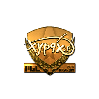 Sticker | Xyp9x (Gold) | Krakow 2017 CS2 skin