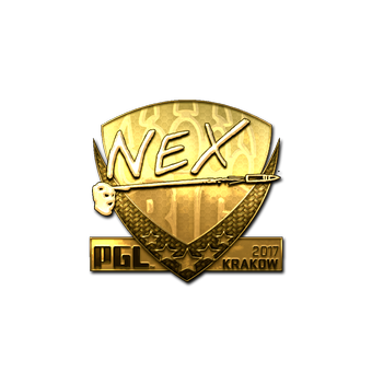 Sticker | nex (Gold) | Krakow 2017 CS2 skin