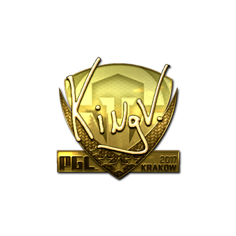 Sticker | kNgV- (Gold) | Krakow 2017 CS2 skin