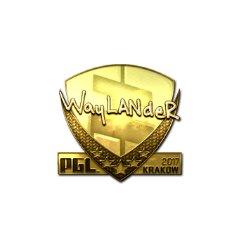Sticker | wayLander (Gold) | Krakow 2017 CS2 skin