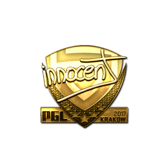Sticker | innocent (Gold) | Krakow 2017 CS2 skin