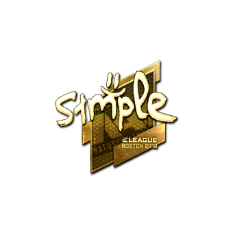 Sticker | s1mple (Gold) | Boston 2018 CS2 skin
