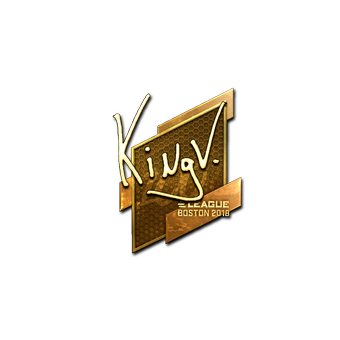 Sticker | kNgV- (Gold) | Boston 2018 CS2 skin
