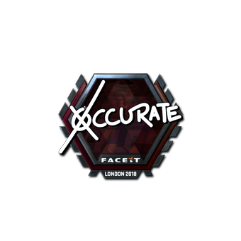 Sticker | xccurate (Foil) | London 2018 CS2 skin