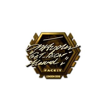 Sticker | GeT_RiGhT (Gold) | London 2018 CS2 skin