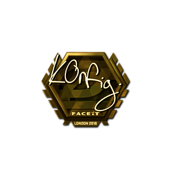 Sticker | k0nfig (Gold) | London 2018 CS2 skin