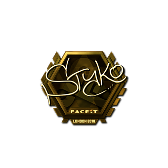 Sticker | STYKO (Gold) | London 2018 CS2 skin