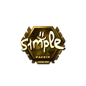 Sticker | s1mple (Gold) | London 2018 CS2 skin