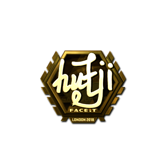 Sticker | hutji (Gold) | London 2018 CS2 skin