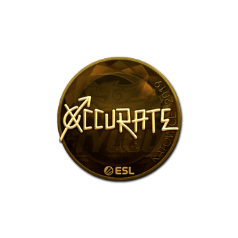 Sticker | xccurate (Gold) | Katowice 2019 CS2 skin