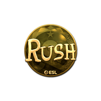 Sticker | RUSH (Gold) | Katowice 2019 CS2 skin
