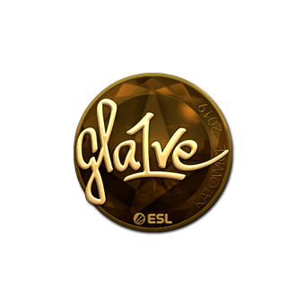 Sticker | gla1ve (Gold) | Katowice 2019 CS2 skin