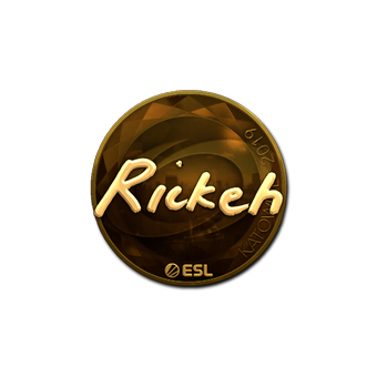 Sticker | Rickeh (Gold) | Katowice 2019 CS2 skin
