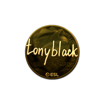 Sticker | tonyblack (Gold) | Katowice 2019 CS2 skin