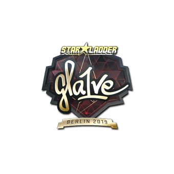 Sticker | gla1ve (Gold) | Berlin 2019 CS2 skin