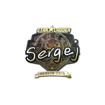 Sticker | sergej (Gold) | Berlin 2019 CS2 skin