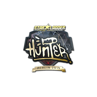 Sticker | huNter- (Gold) | Berlin 2019 CS2 skin