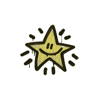 Sealed Graffiti | Shining Star (Tracer Yellow) CS2 skin