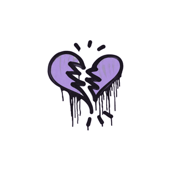 Sealed Graffiti | Broken Heart (Violent Violet) CS2 skin