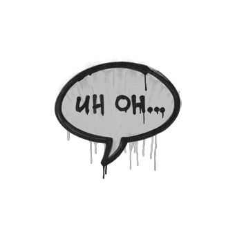 Sealed Graffiti | Uh Oh (Shark White) CS2 skin