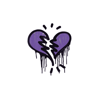 Sealed Graffiti | Broken Heart (Monster Purple) CS2 skin