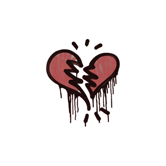Sealed Graffiti | Broken Heart (Blood Red) CS2 skin