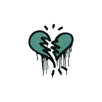 Sealed Graffiti | Broken Heart (Frog Green) CS2 skin