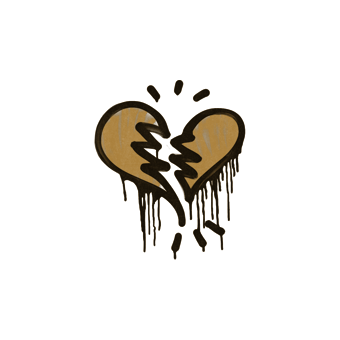 Sealed Graffiti | Broken Heart (Desert Amber) CS2 skin
