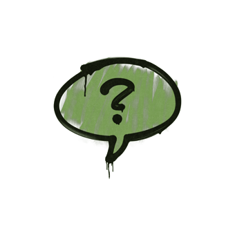 Sealed Graffiti | Question Mark (Battle Green) CS2 skin