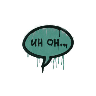 Sealed Graffiti | Uh Oh (Frog Green) CS2 skin
