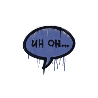 Sealed Graffiti | Uh Oh (SWAT Blue) CS2 skin