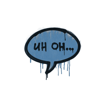 Sealed Graffiti | Uh Oh (Monarch Blue) CS2 skin