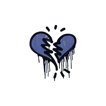 Sealed Graffiti | Broken Heart (SWAT Blue) CS2 skin