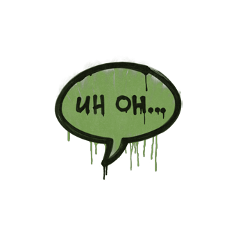 Sealed Graffiti | Uh Oh (Battle Green) CS2 skin