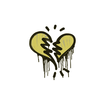 Sealed Graffiti | Broken Heart (Tracer Yellow) CS2 skin