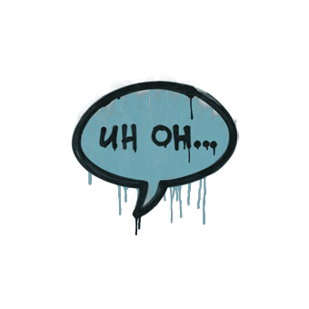 Sealed Graffiti | Uh Oh (Wire Blue) CS2 skin